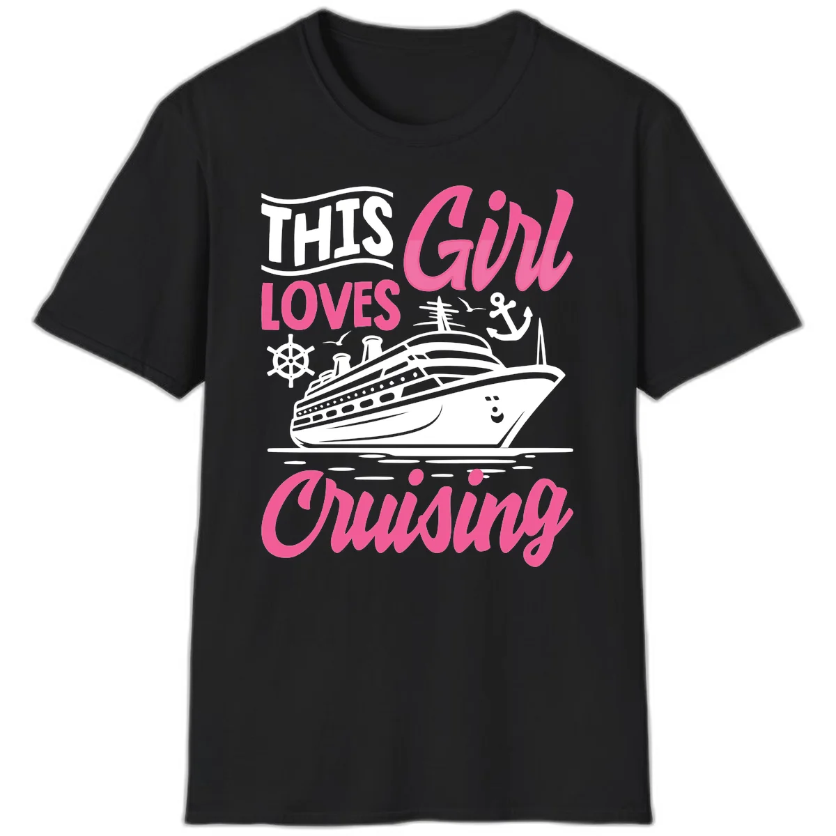 This Girl Loves Cruising T-Shirt in Black