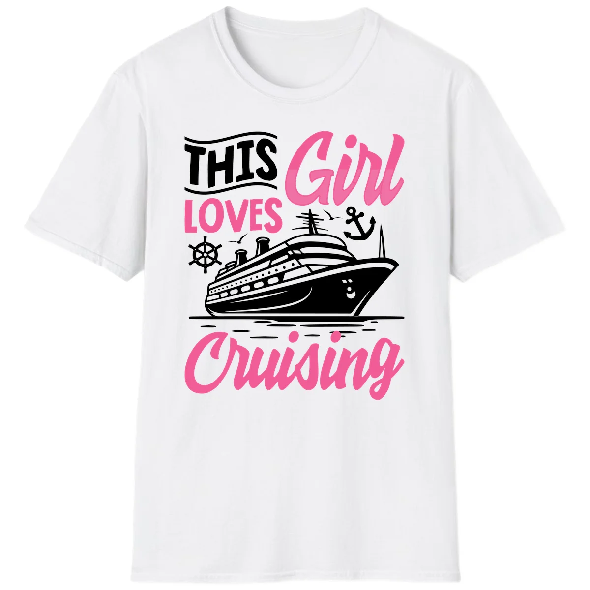 This Girl Loves Cruising T-Shirt in White