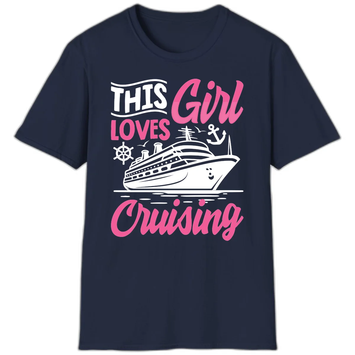 This Girl Loves Cruising T-Shirt in Navy