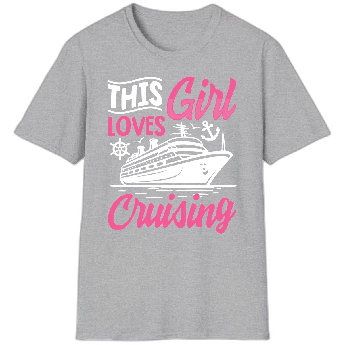 This Girl Loves Cruising T-Shirt in Sport Grey