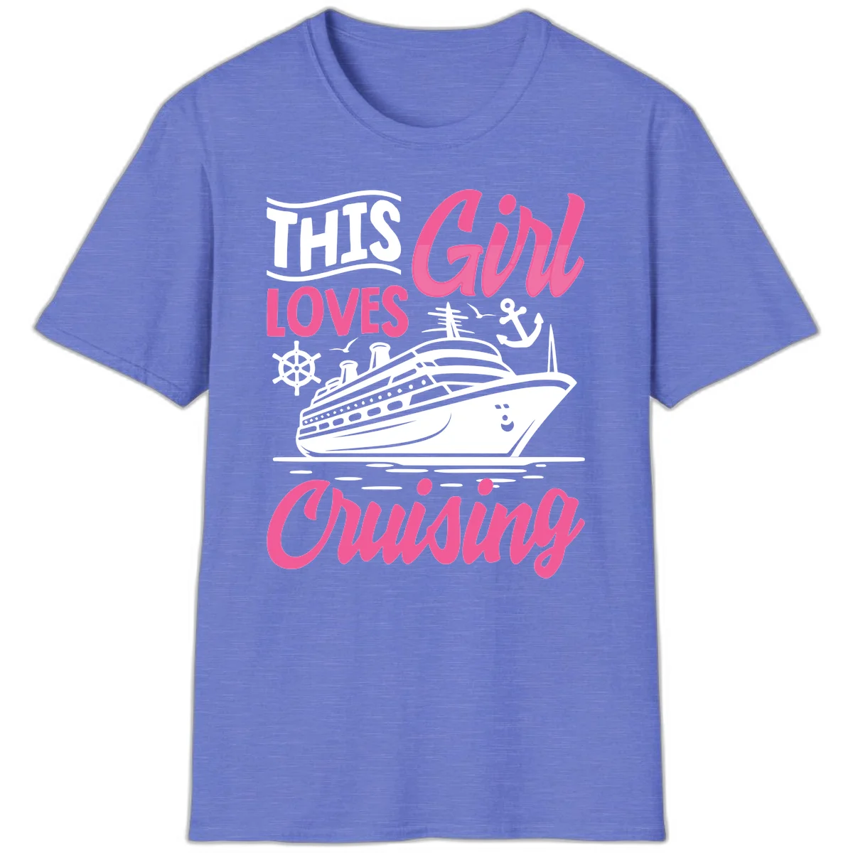 This Girl Loves Cruising T-Shirt in Heather Royal
