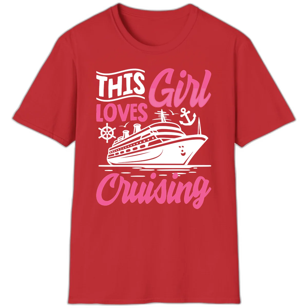 This Girl Loves Cruising T-Shirt in Red