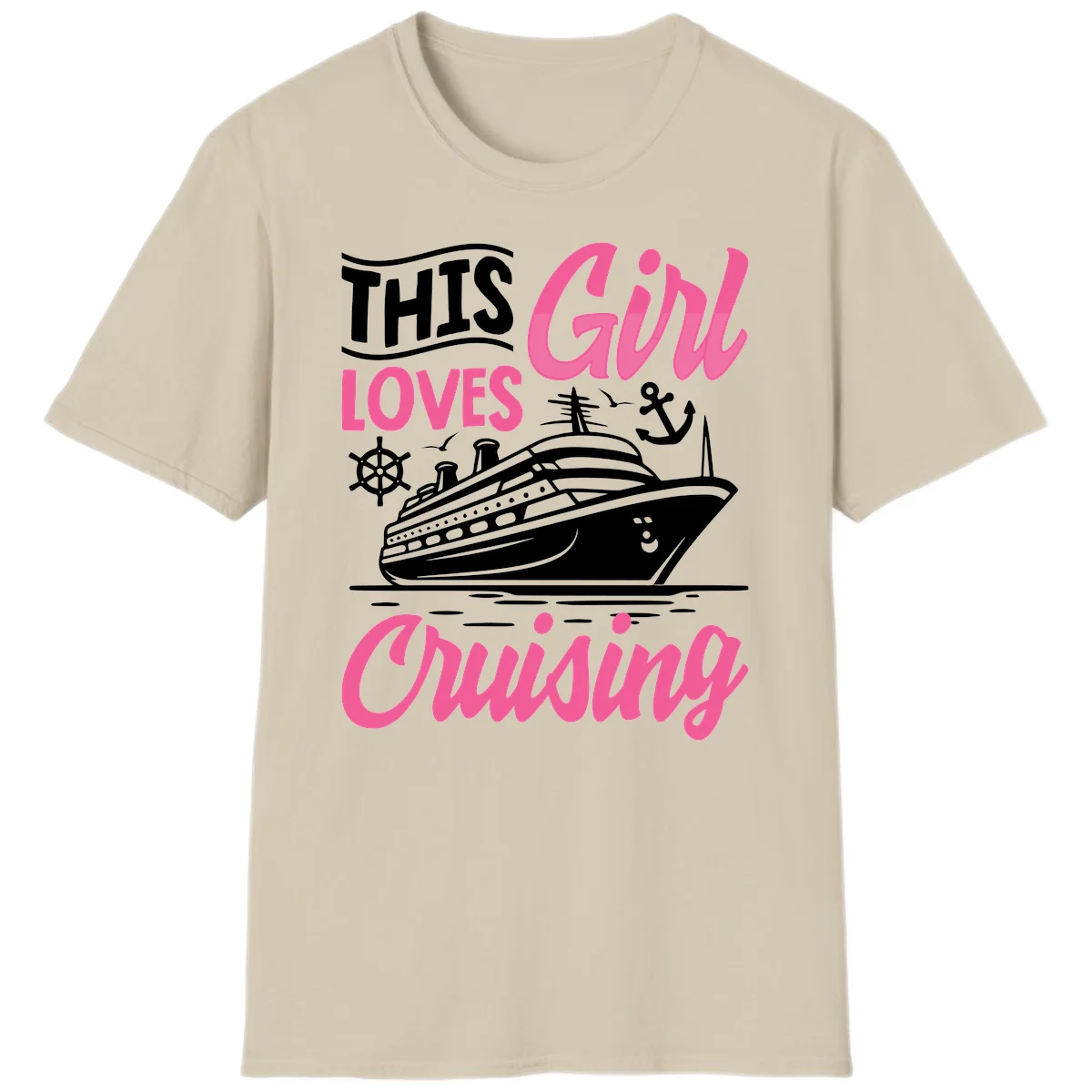 This Girl Loves Cruising T-Shirt in Sand