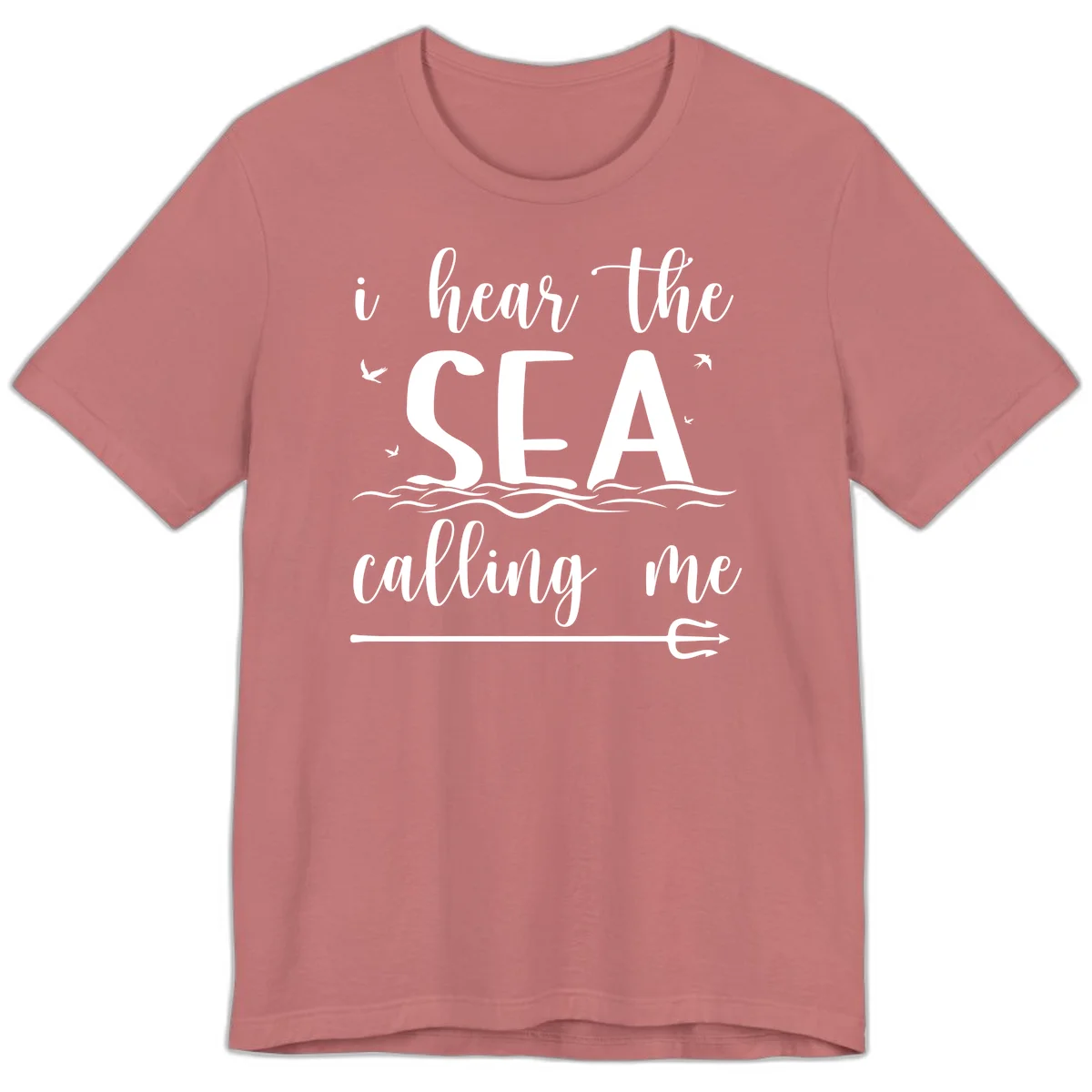 I Hear The Sea Calling Me Premium Cruise T-Shirt in Mauve