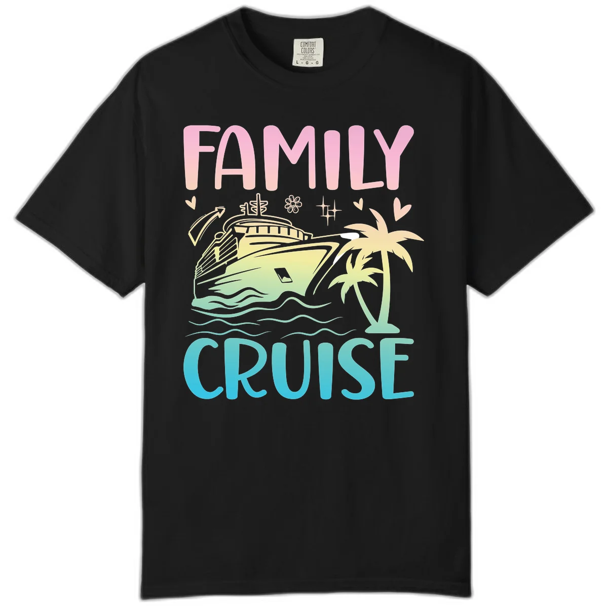 Family Cruise Vacation Comfort Color in Black