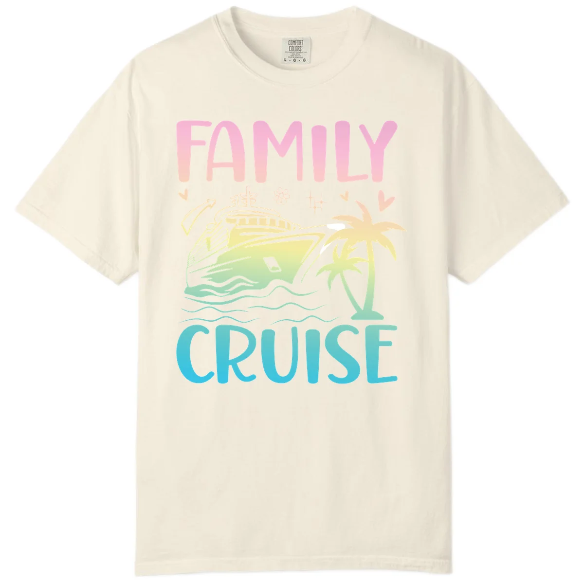 Family Cruise Vacation Comfort Color in Ivory