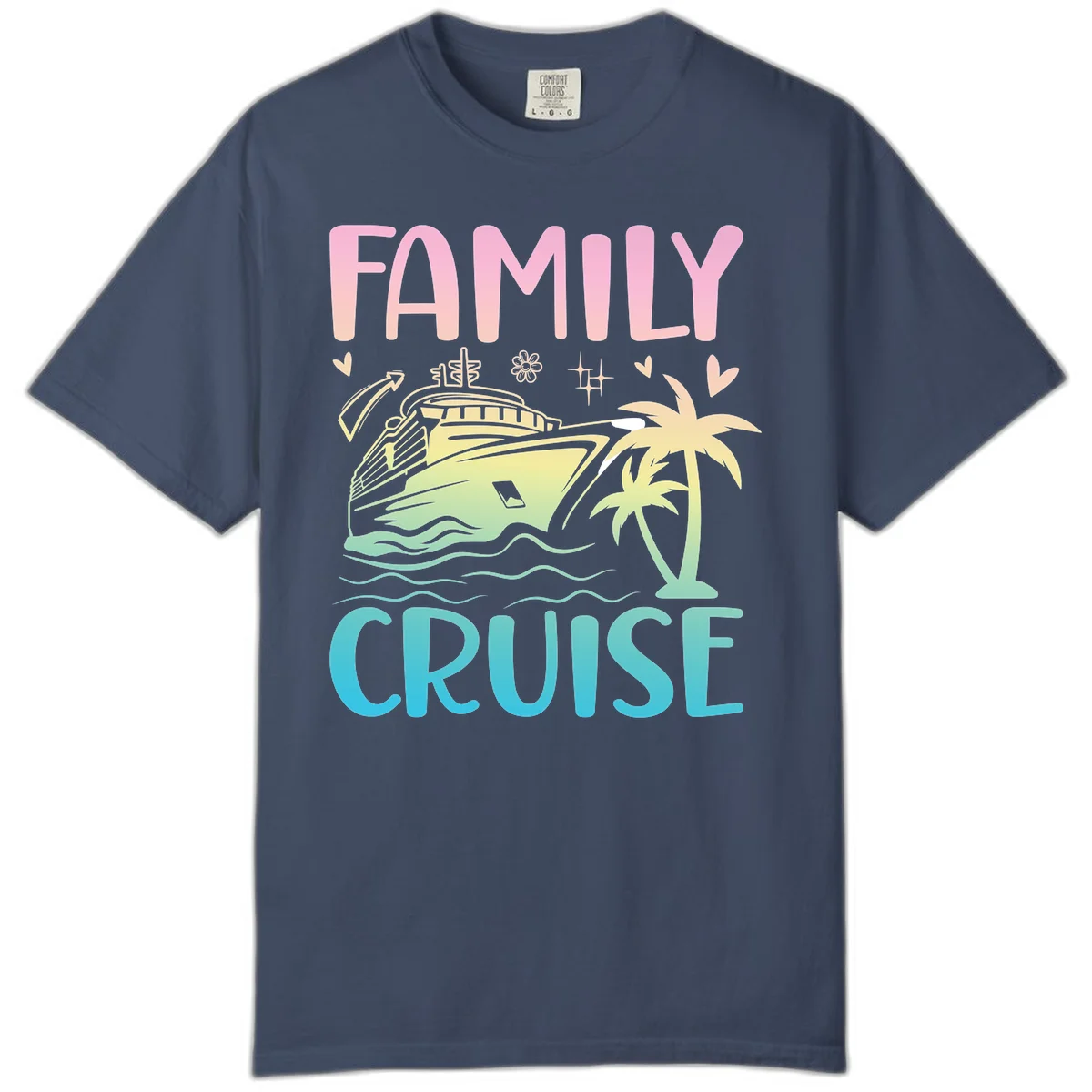 Family Cruise Vacation Comfort Color in Midnight
