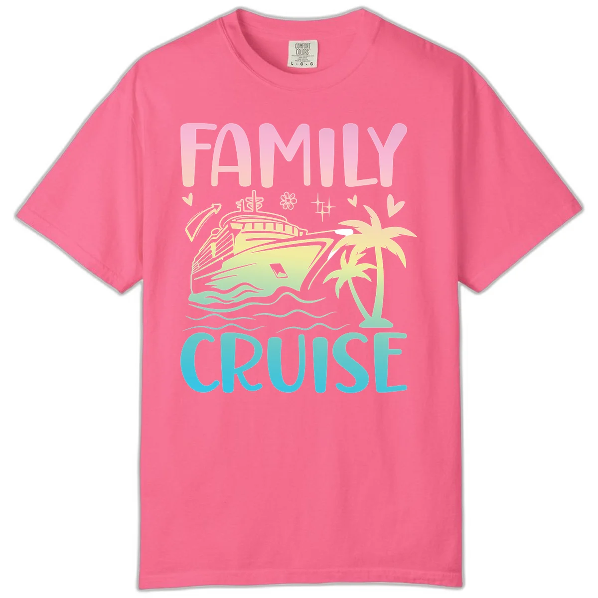 Family Cruise Vacation Comfort Color in Crunchberry