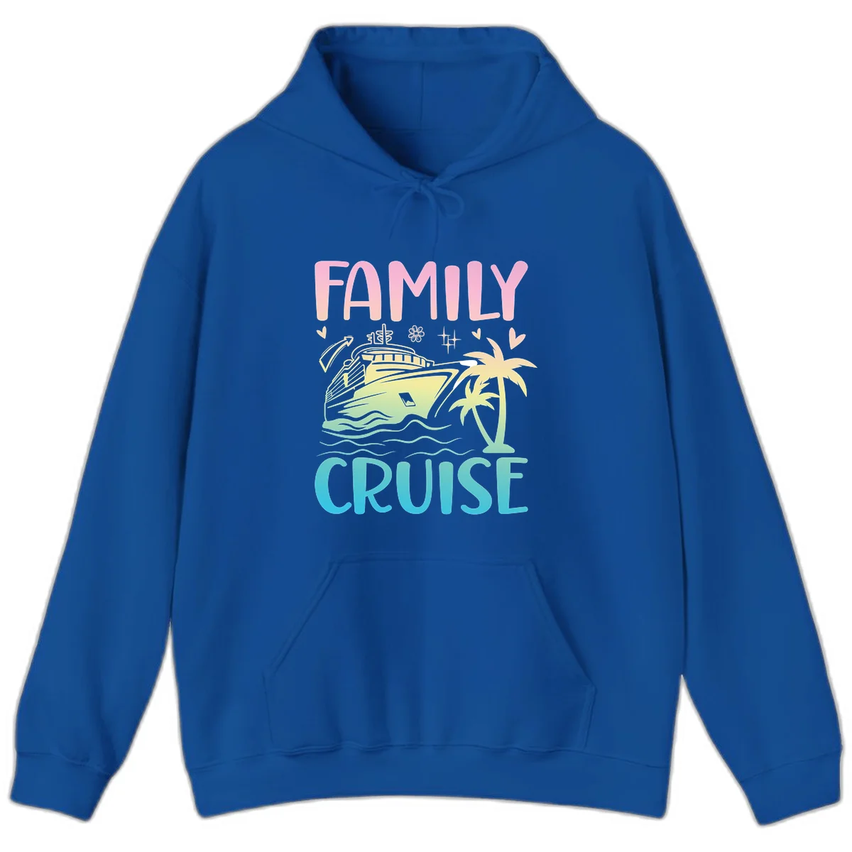 Family Cruise Vacation Hoodie in Royal