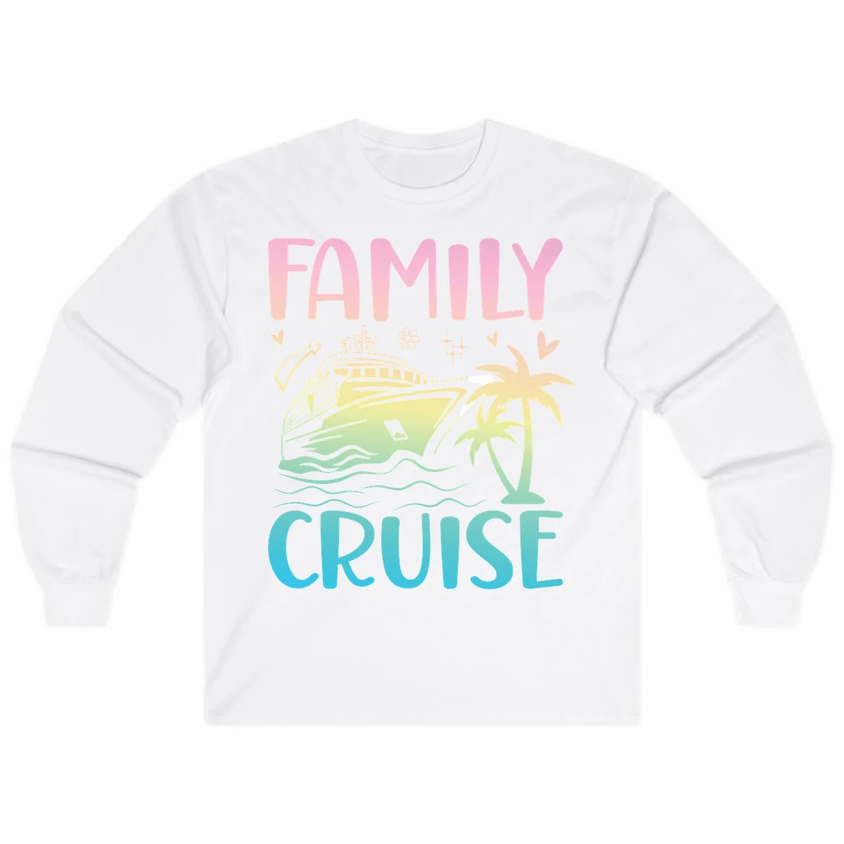 Family Cruise Vacation Long Sleeve in White