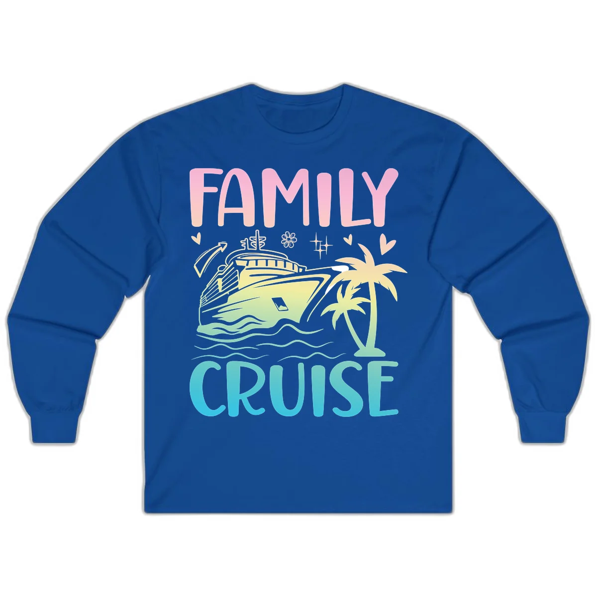 Family Cruise Vacation Long Sleeve in Royal