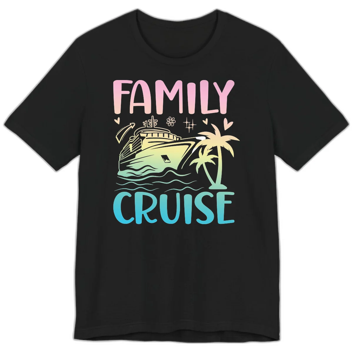Family Cruise Vacation Premium T-Shirt in Black