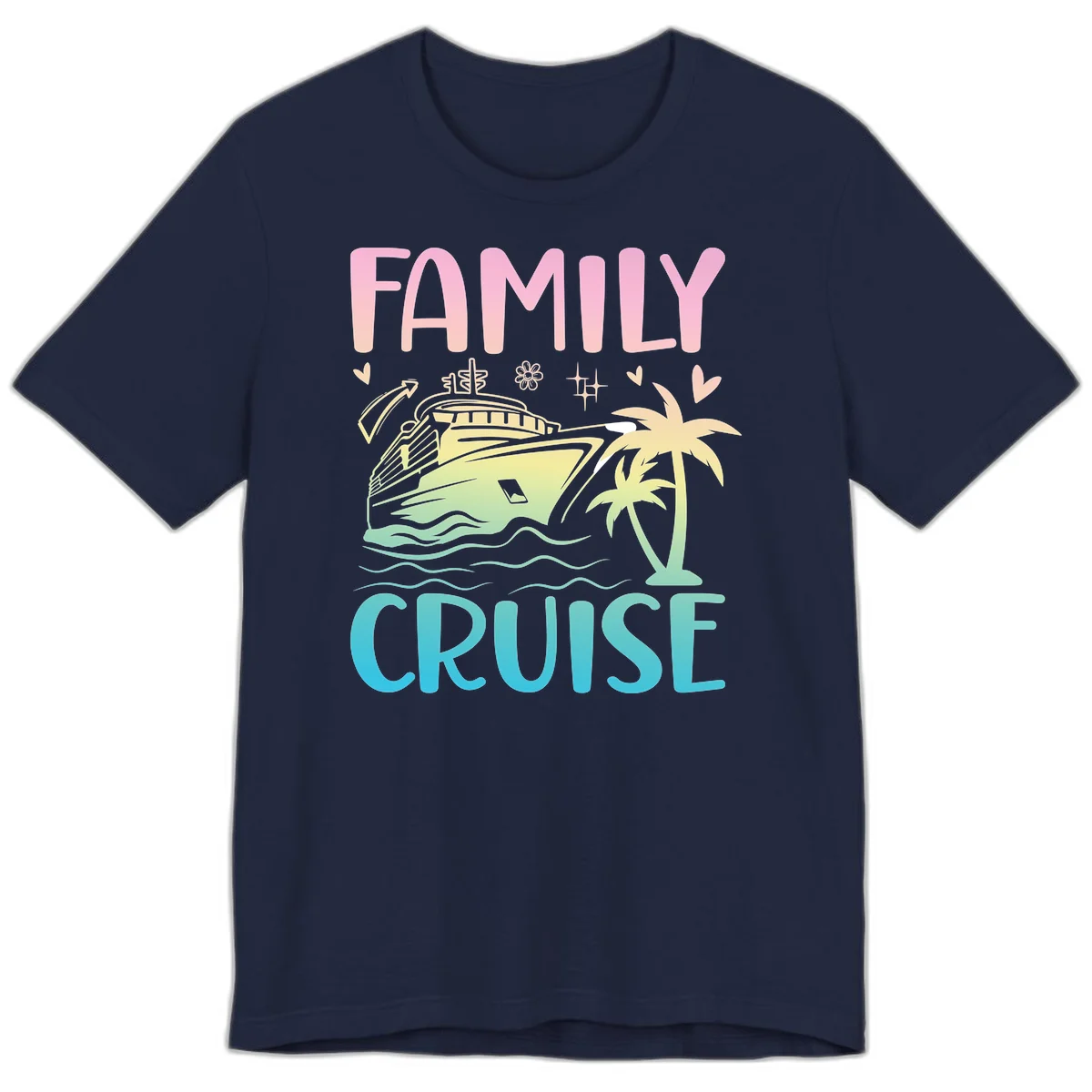 Family Cruise Vacation Premium T-Shirt in Navy