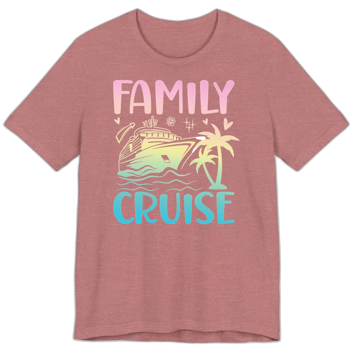 Family Cruise Vacation Premium T-Shirt in Heather Mauve