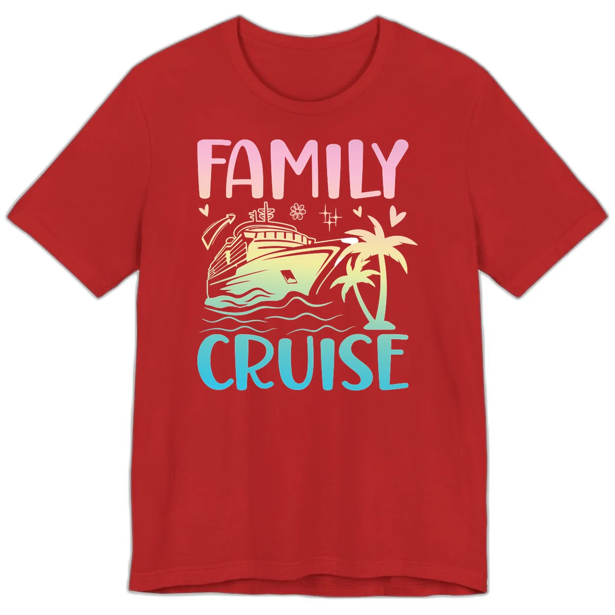 Family Cruise Vacation Premium T-Shirt in Red