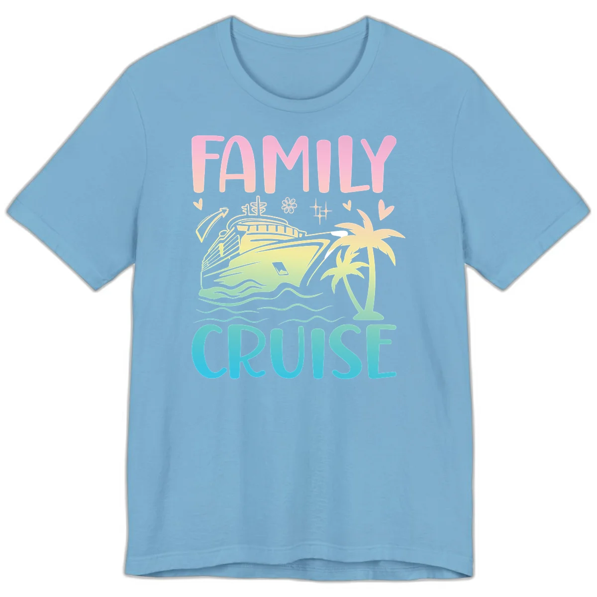 Family Cruise Vacation Premium T-Shirt in Ocean Blue
