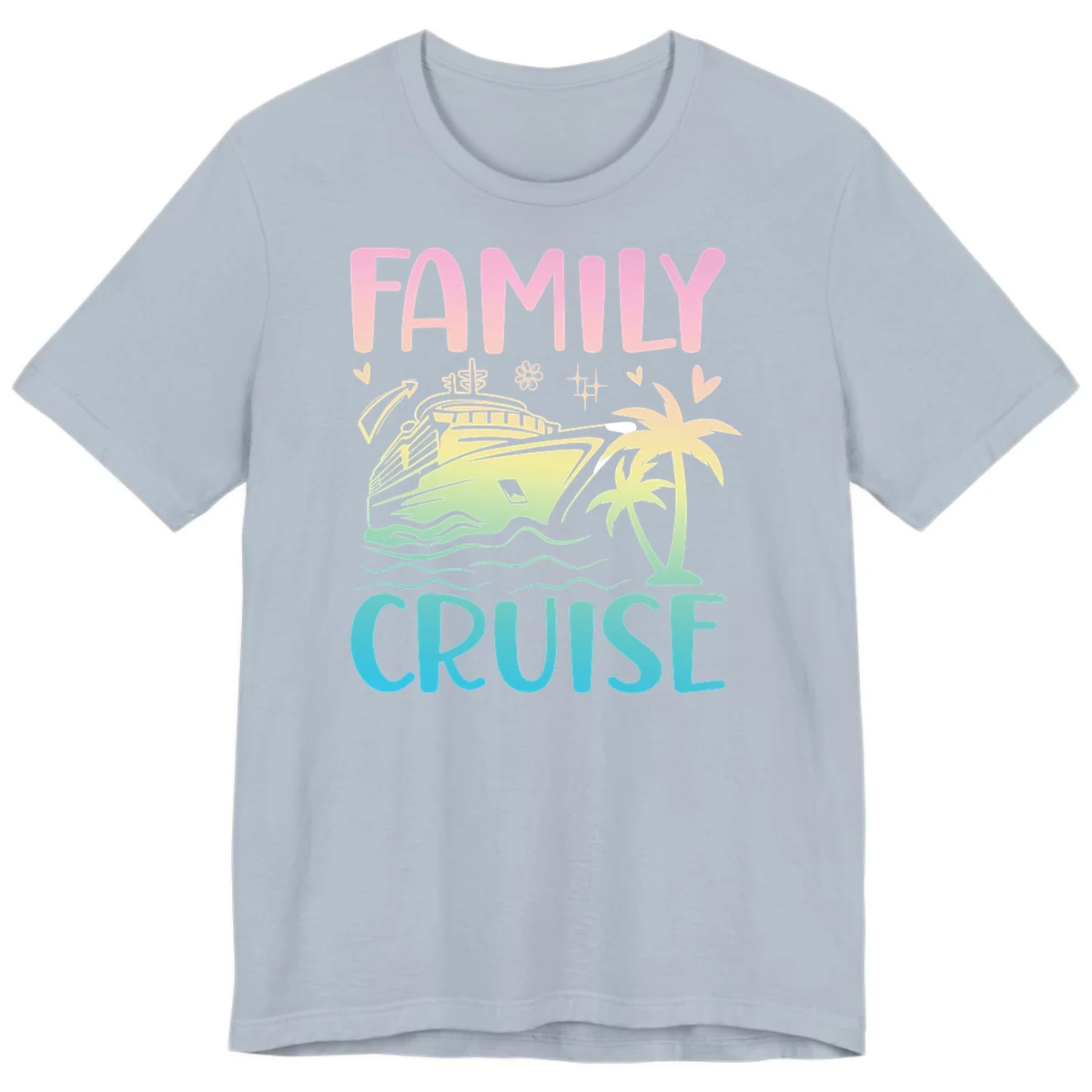 Family Cruise Vacation Premium T-Shirt in Light Blue