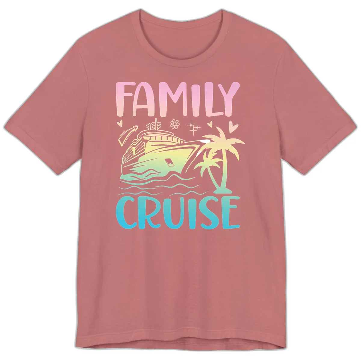 Family Cruise Vacation Premium T-Shirt in Mauve