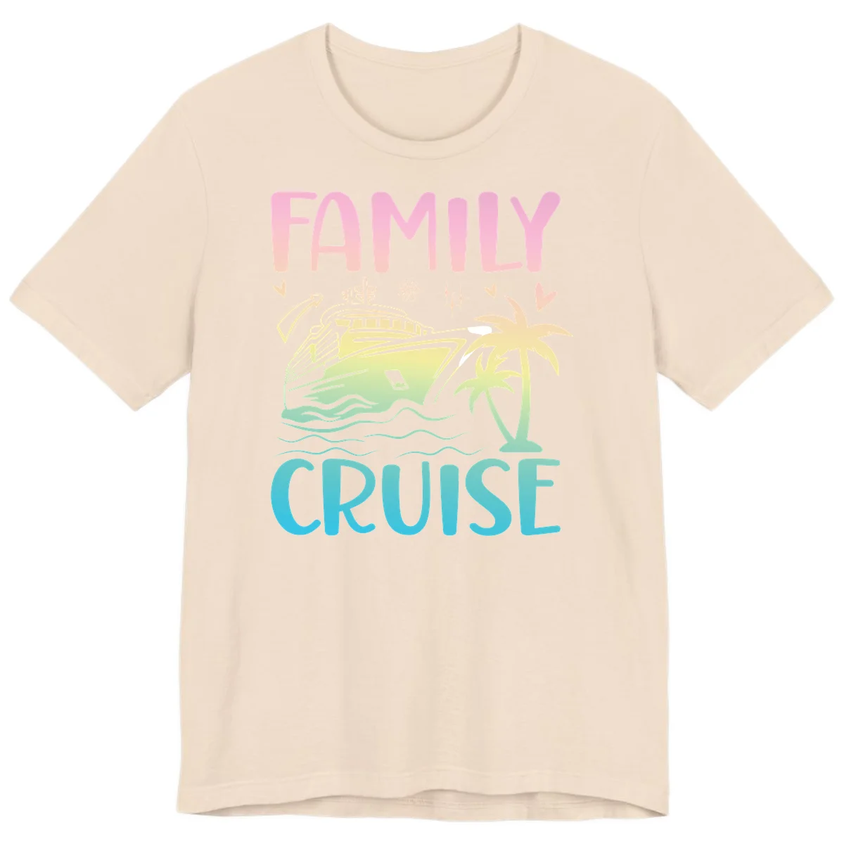 Family Cruise Vacation Premium T-Shirt in Soft Cream