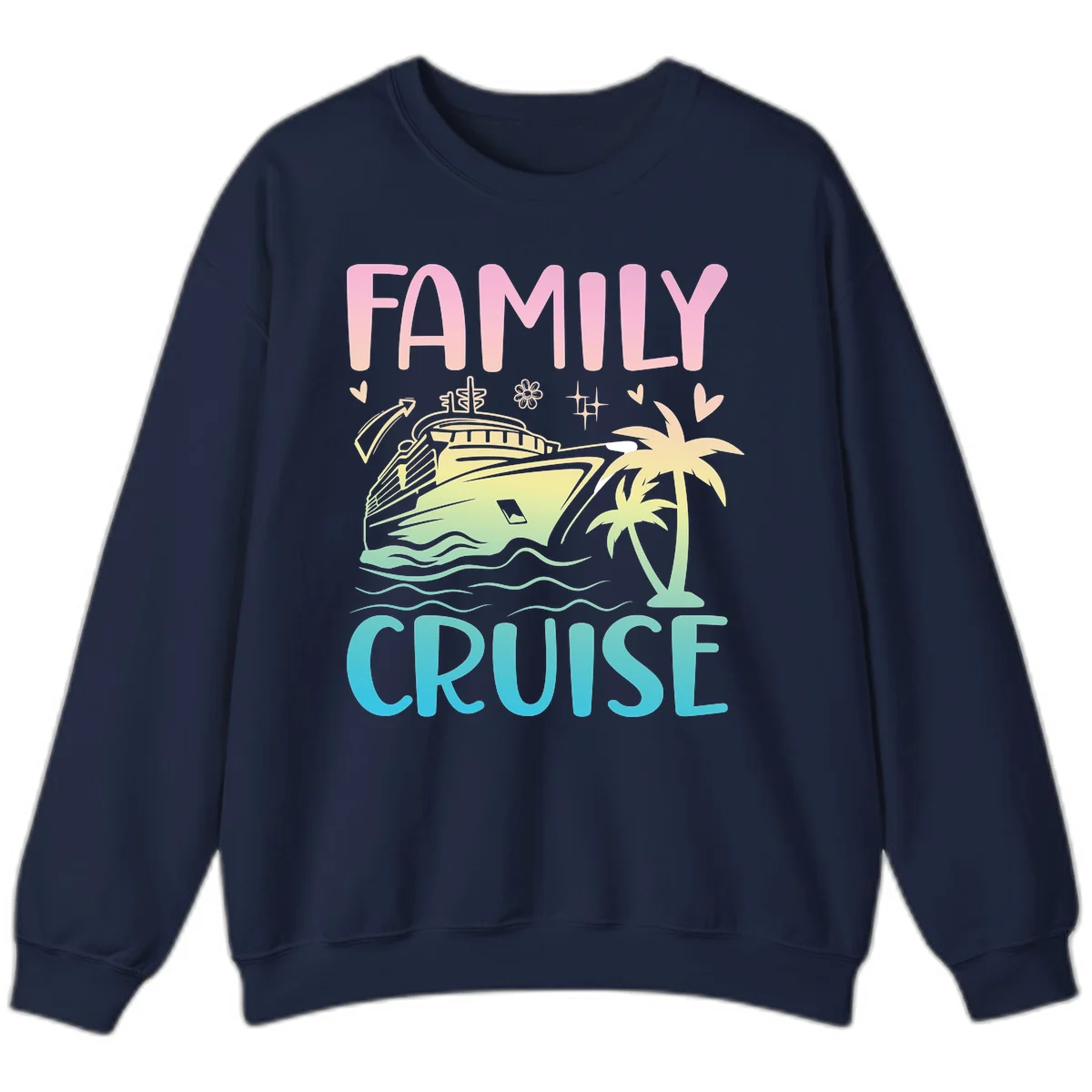 Family Cruise Vacation Sweatshirt in Navy