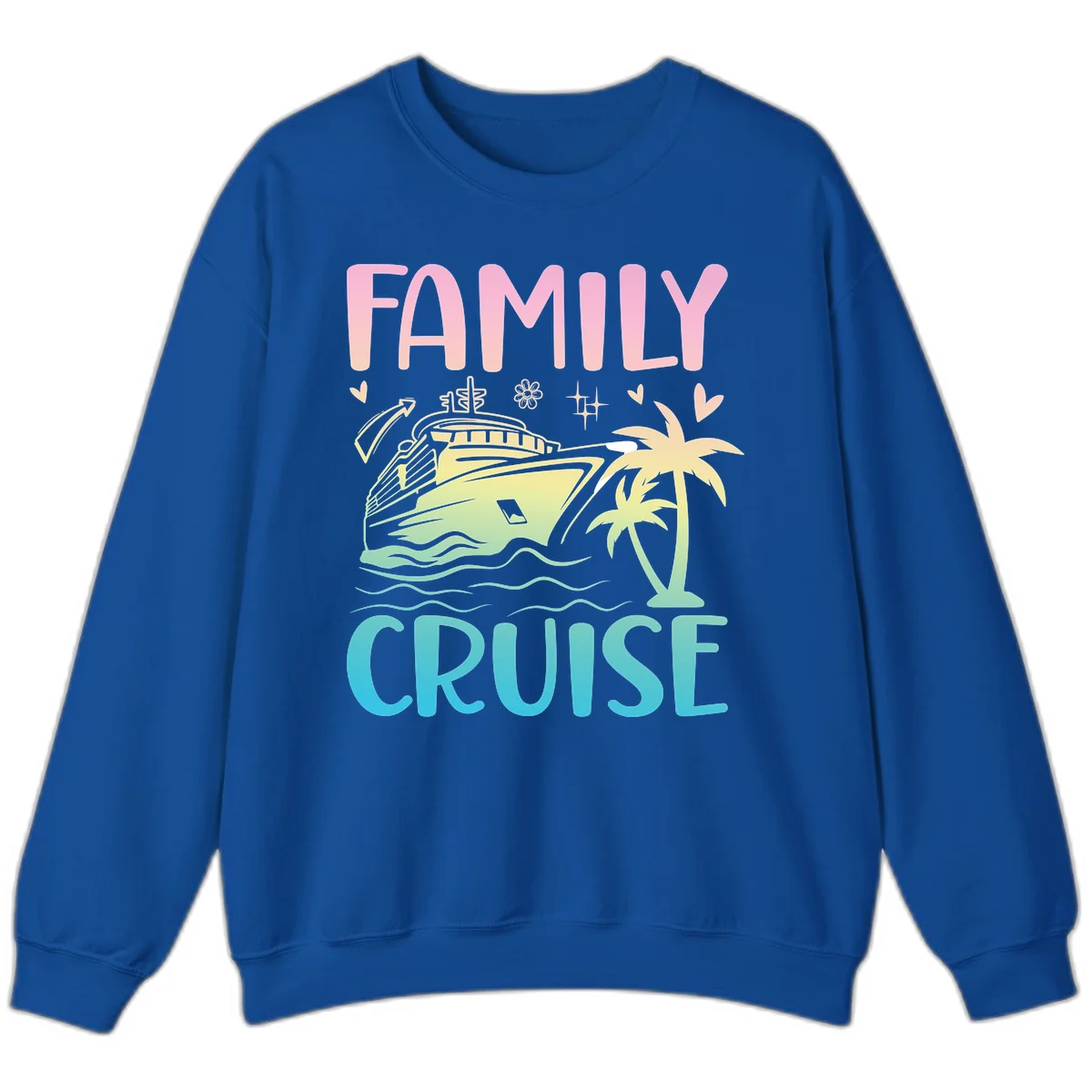 Family Cruise Vacation Sweatshirt in Royal