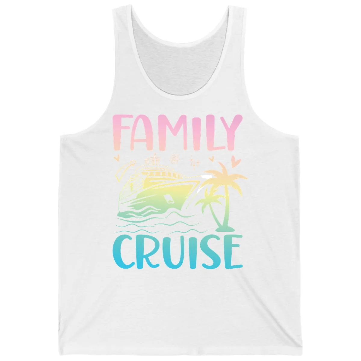 Family Cruise Vacation Tank in White