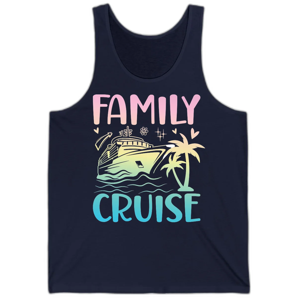 Family Cruise Vacation Tank in Navy
