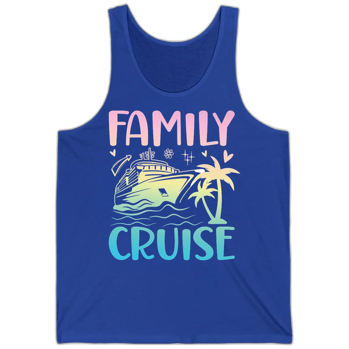 Family Cruise Vacation Tank in True Royal