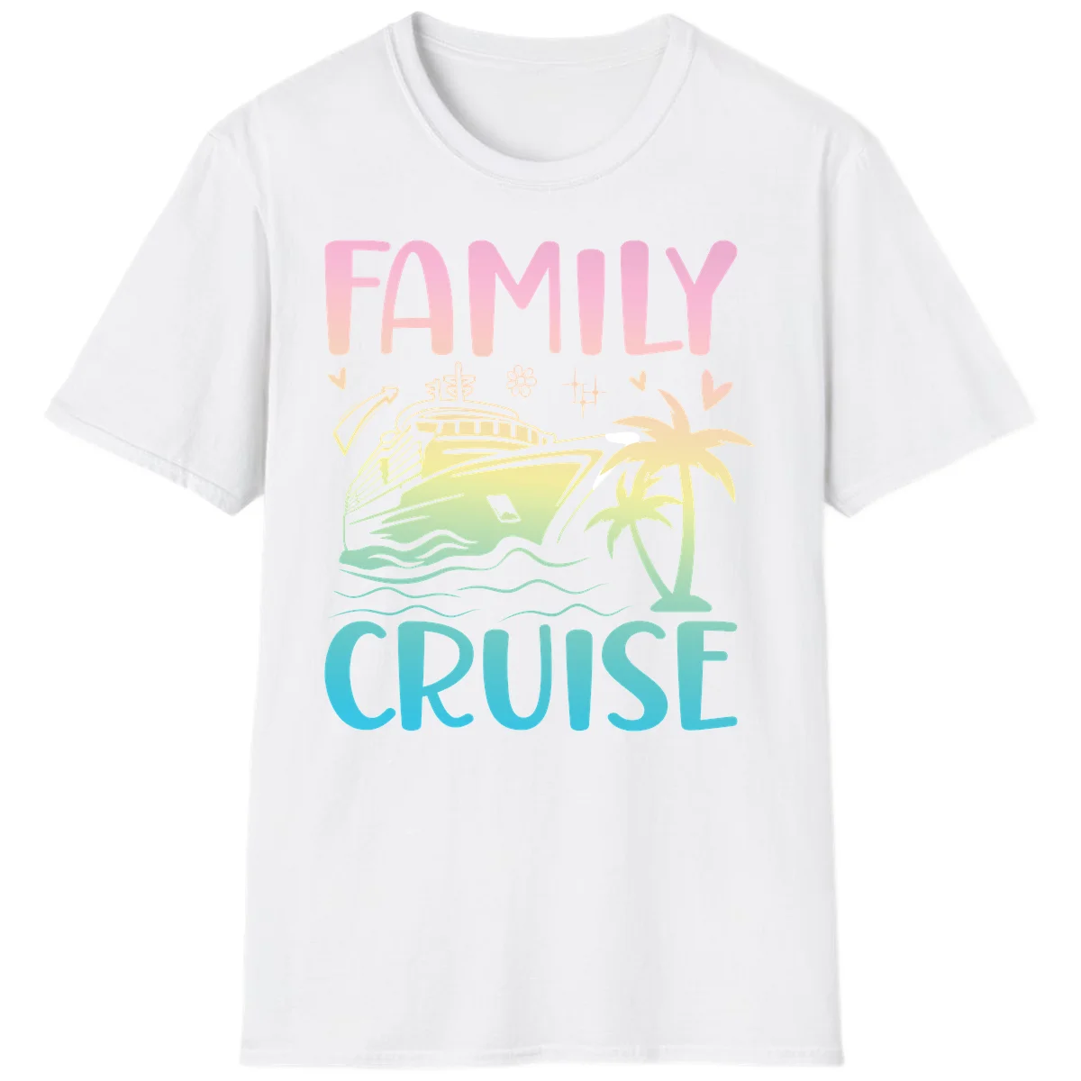 Family Cruise Vacation T-Shirt in White