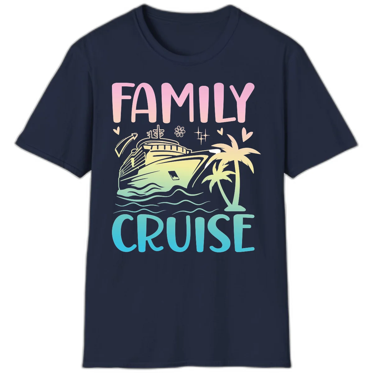 Family Cruise Vacation T-Shirt in Navy