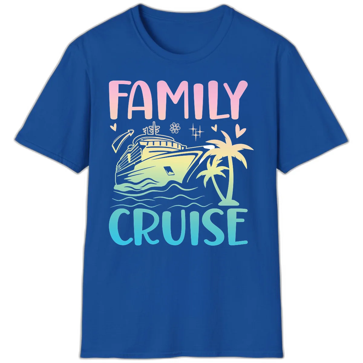 Family Cruise Vacation T-Shirt in Royal