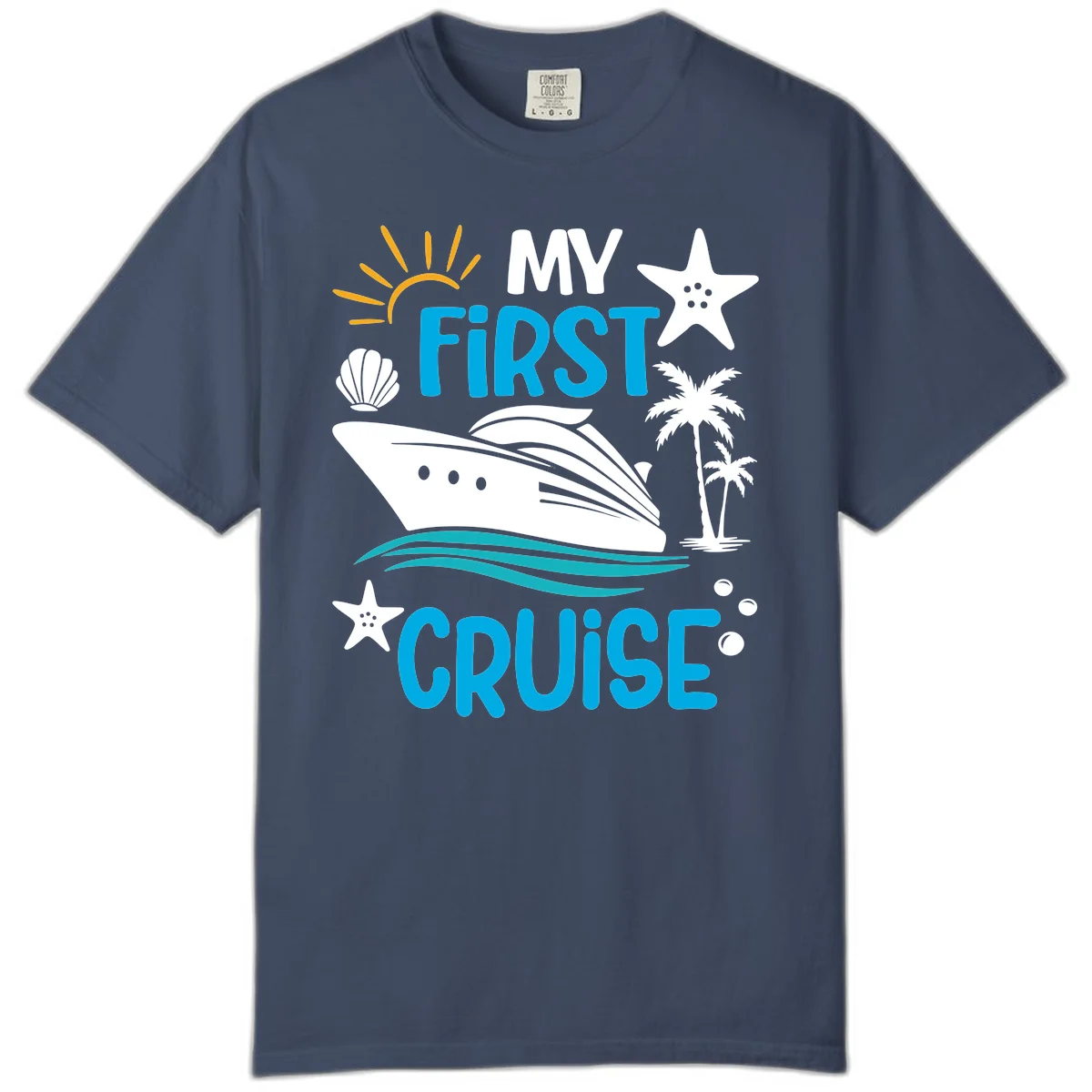 My First Cruise Comfort Color T-Shirt in Midnight