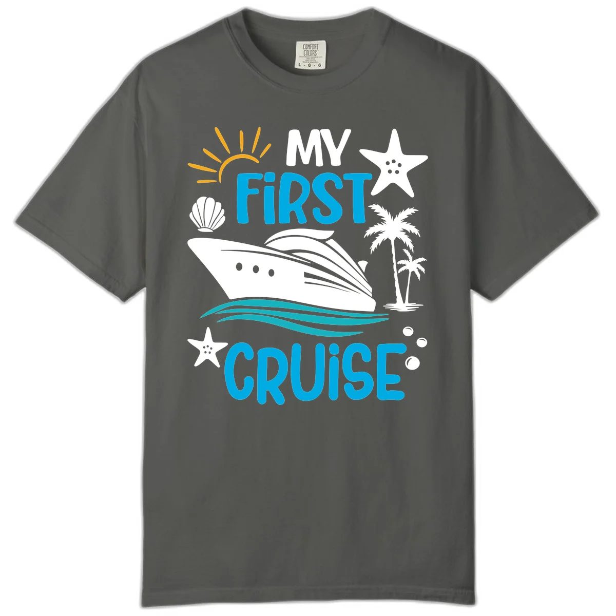 My First Cruise Comfort Color T-Shirt in Pepper
