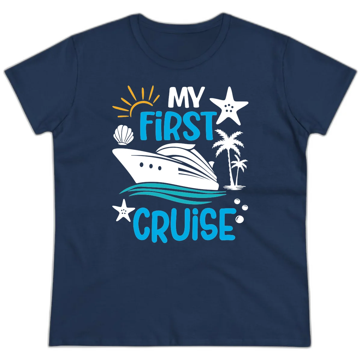 My First Cruise Ladies Tee in Navy