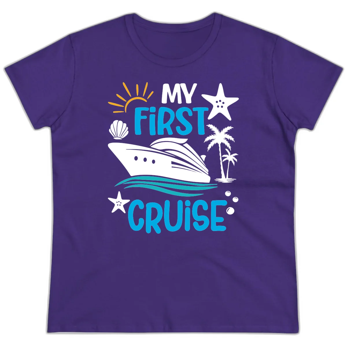 My First Cruise Ladies Tee in Purple