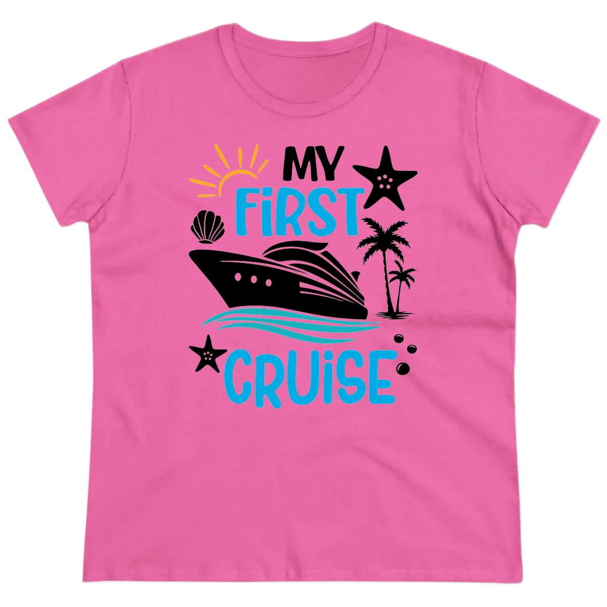 My First Cruise Ladies Tee in Azalea