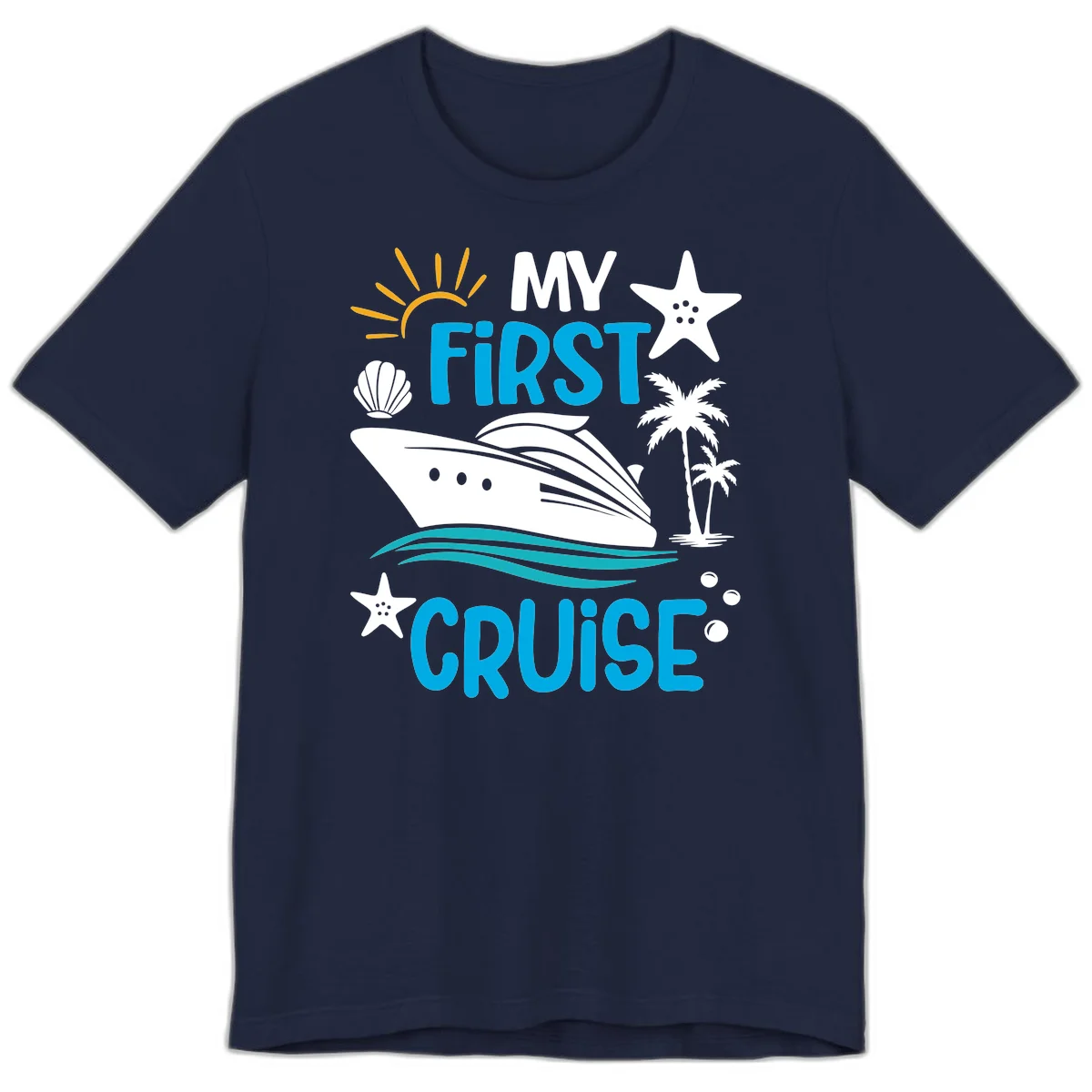 My First Cruise Premium T-Shirt in Navy
