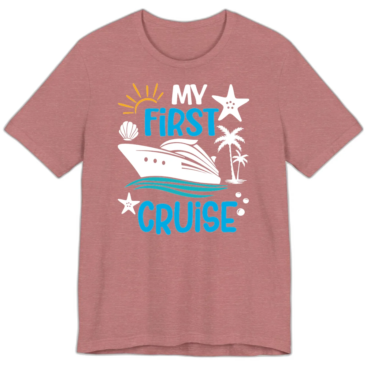 My First Cruise Premium T-Shirt in Heather Mauve