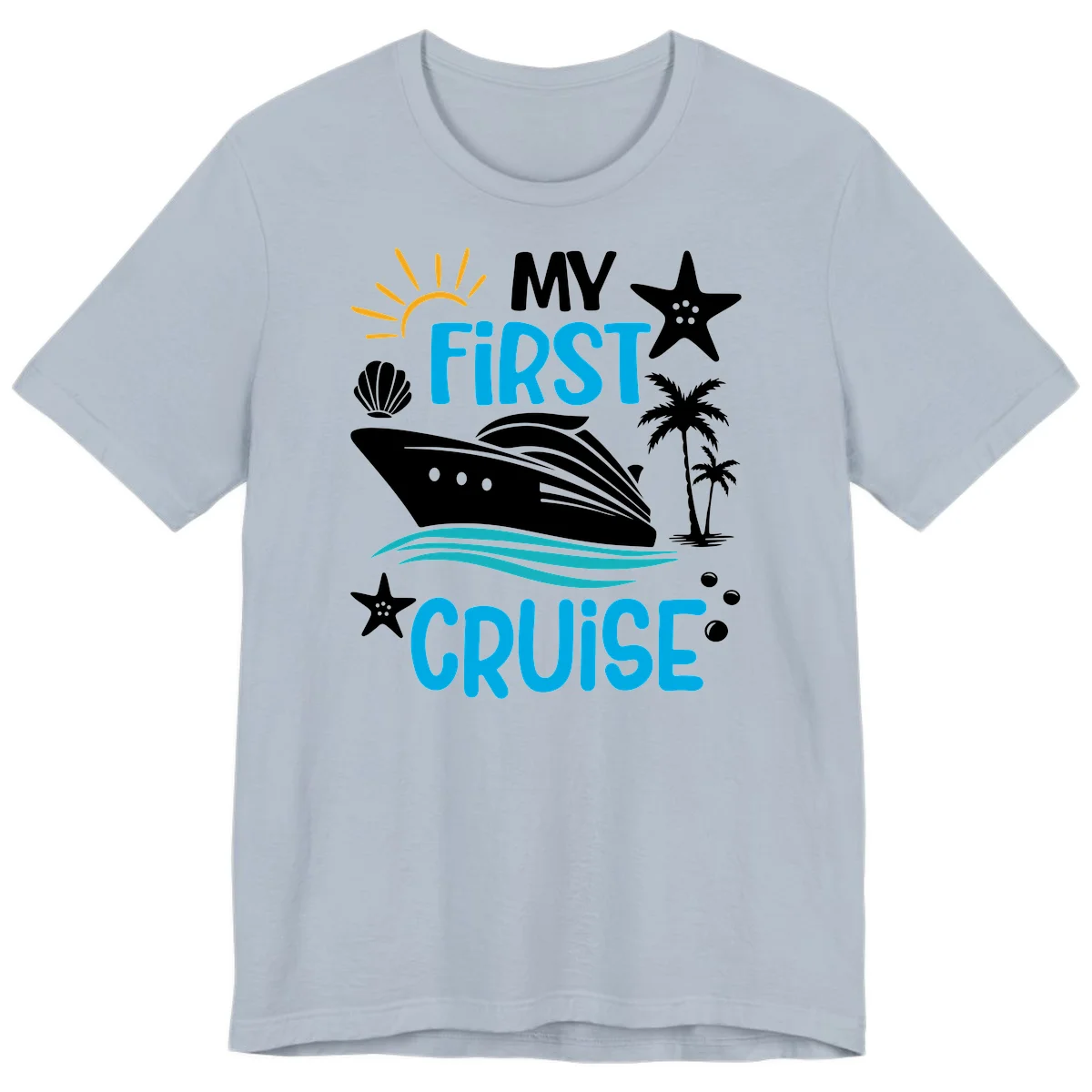 My First Cruise Premium T-Shirt in Light Blue