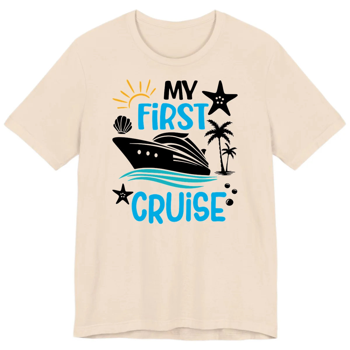 My First Cruise Premium T-Shirt in Soft Cream