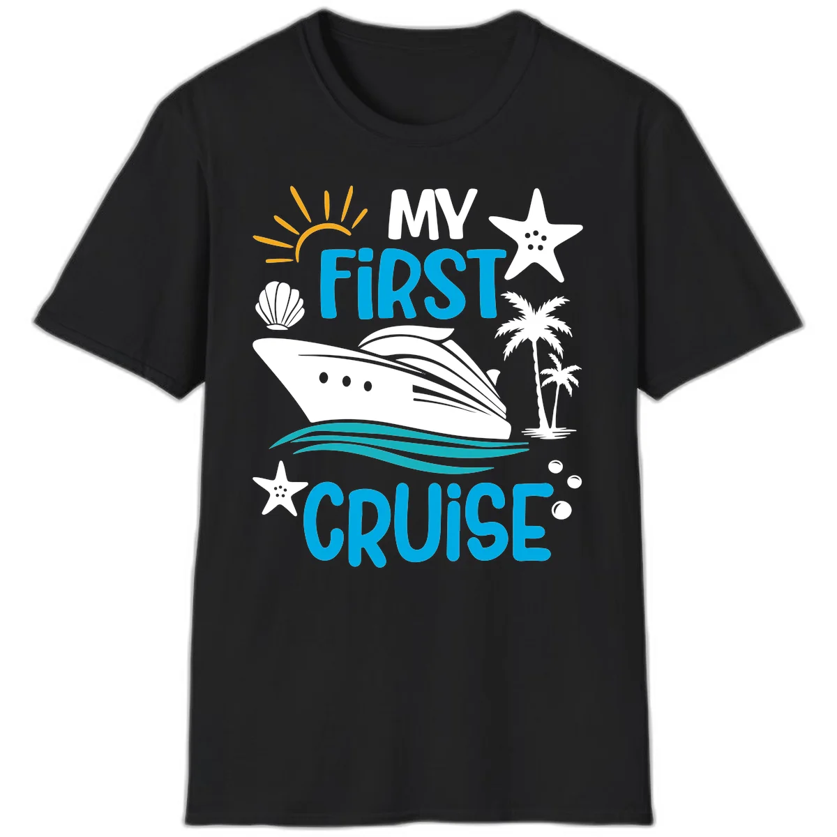 My First Cruise T-Shirt in Black