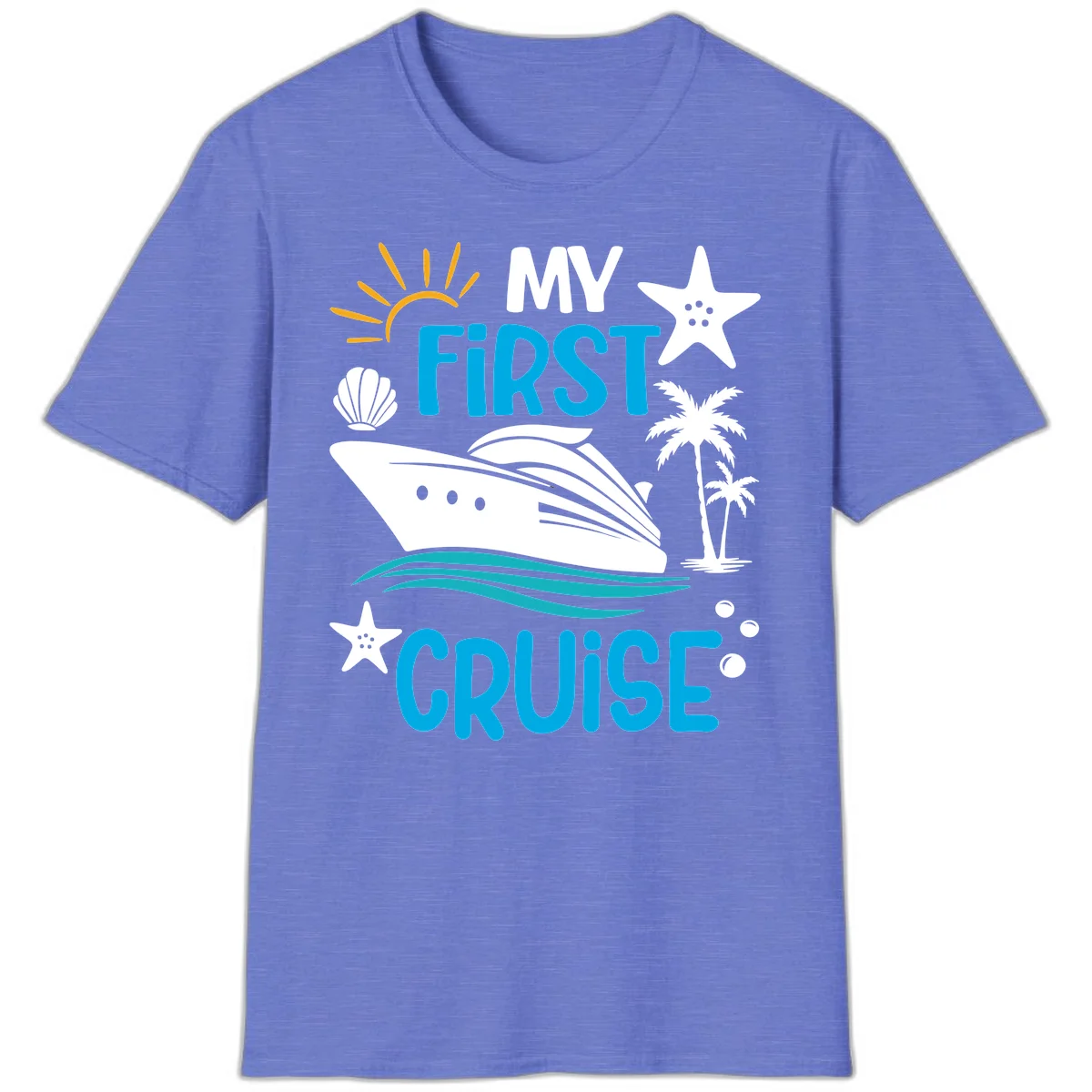 My First Cruise T-Shirt in Heather Royal