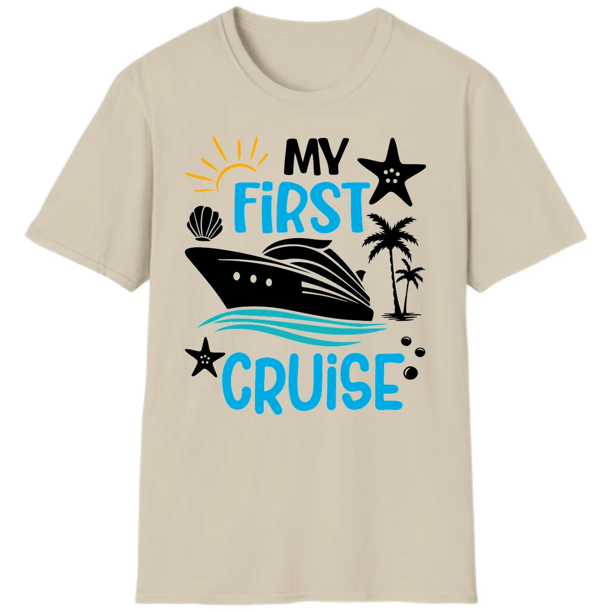 My First Cruise T-Shirt in Sand