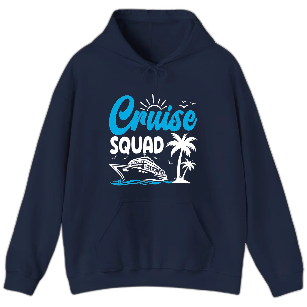 Cruise Squad Vacation Vibes Hoodie in Navy