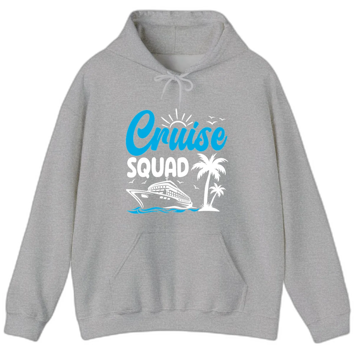 Cruise Squad Vacation Vibes Hoodie in Sport Grey