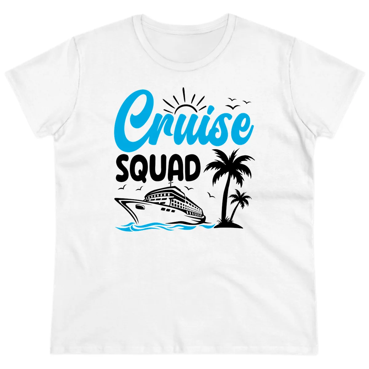 Cruise Squad Vacation Vibes Ladies Tee in White