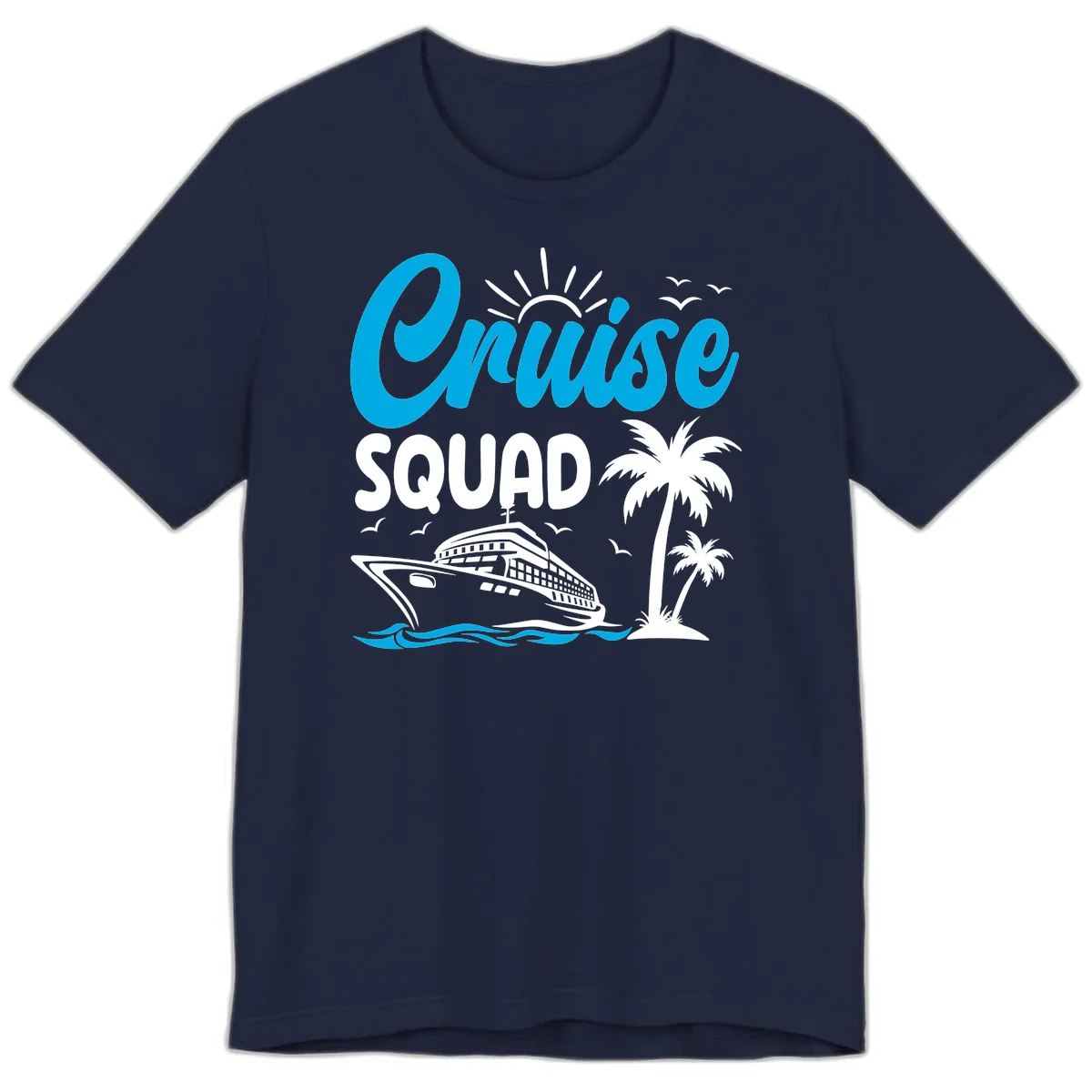 Cruise Squad Vacation Vibes Premium T-Shirt in Navy