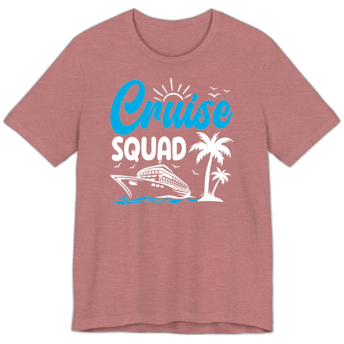 Cruise Squad Vacation Vibes Premium T-Shirt in Heather Mauve