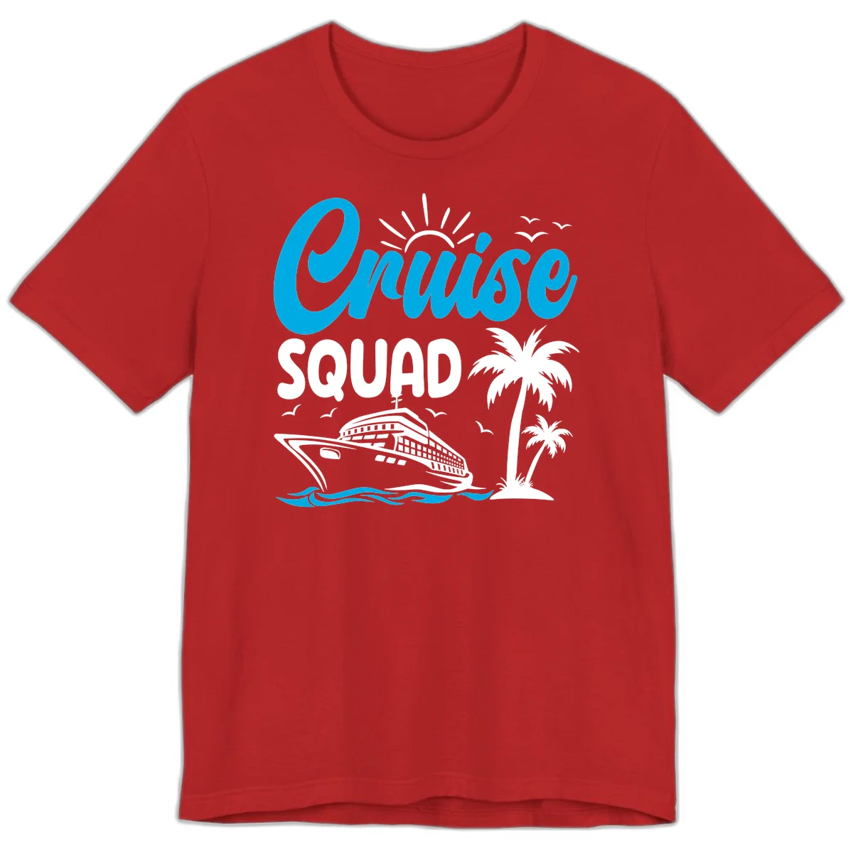 Cruise Squad Vacation Vibes Premium T-Shirt in Red
