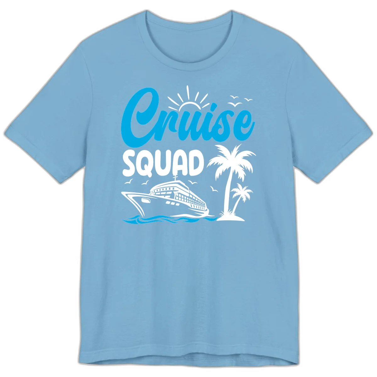 Cruise Squad Vacation Vibes Premium T-Shirt in Ocean Blue